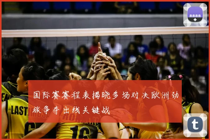 国际赛赛程表揭晓多场对决欧洲劲旅争夺出线关键战